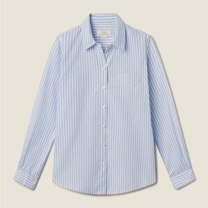 Trovata GRACE CLASSIC SHIRT BLUE COASTAL STRIPE - M
